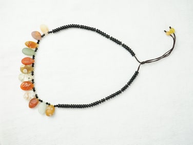 Chinese Agate Bead Necklace