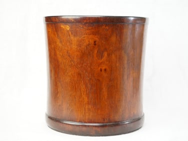 Chinese Carved Huanghuali Wood Brush Pot