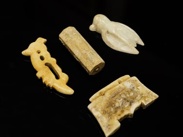 Lot of 4 Chinese Carved Neolithic Jades