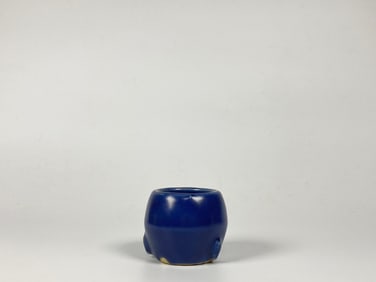 Chinese Blue Glazed Bird Feeder