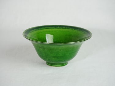 Green-Glazed Ceramic Bowl