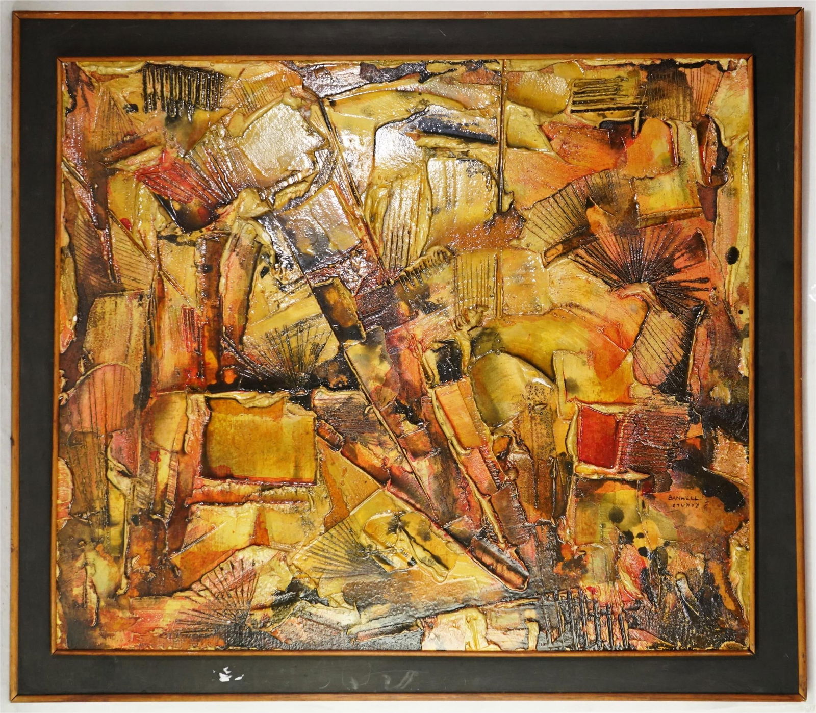 Ronald Banwell Mixed Media Painting on Board. (1 of 6)