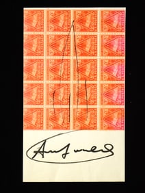 Print of 20 Fort Bliss Stamps, A. Warhol