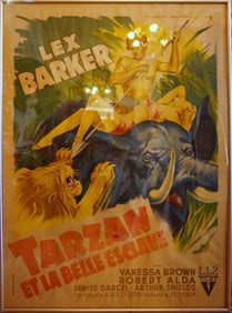 Tarzan and The Slave Girl (1950) French Movie Poster