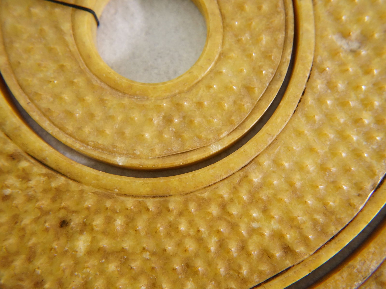 Large Chinese Ancient Jade Ring Bi Disc - 16