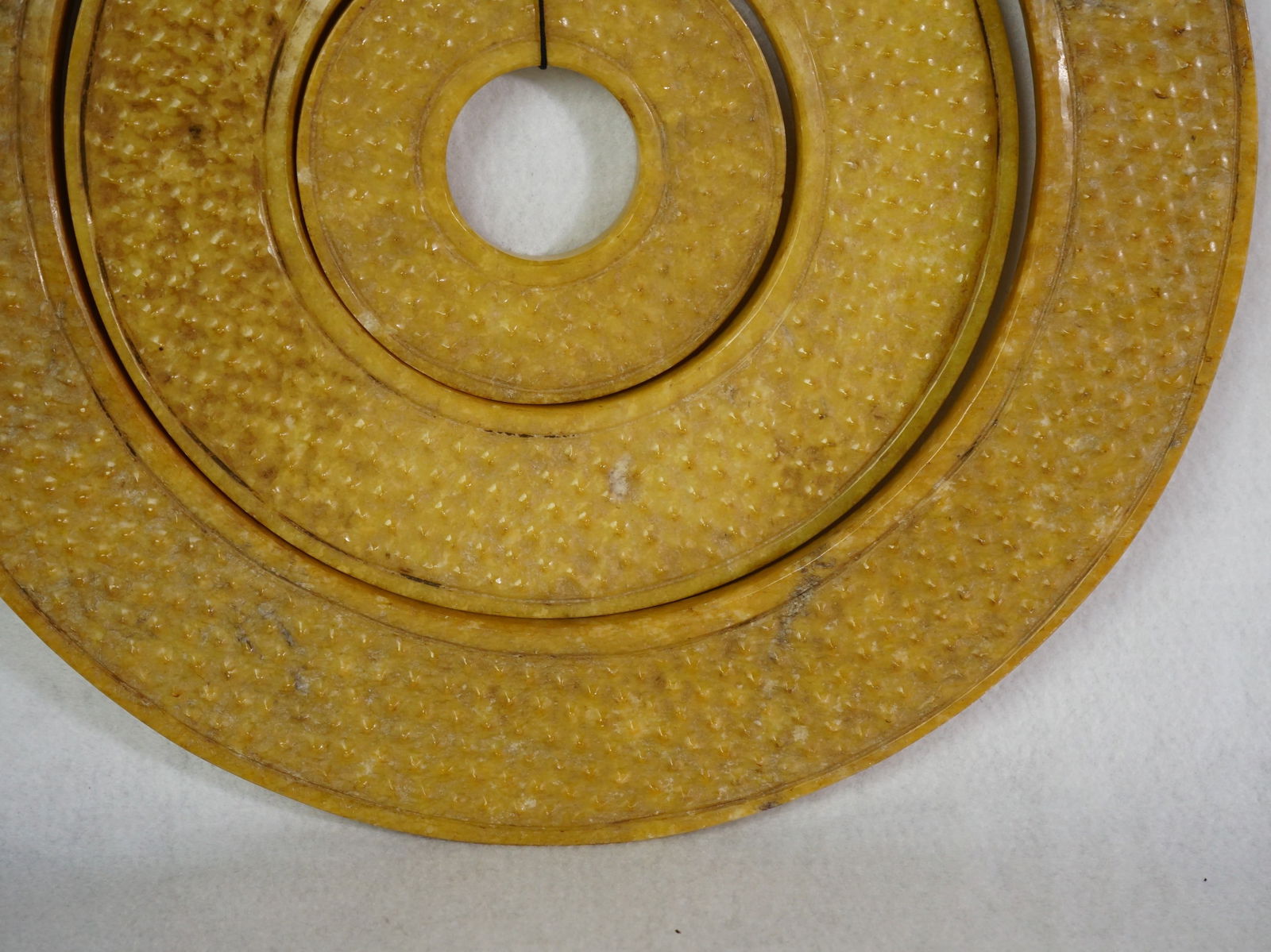 Large Chinese Ancient Jade Ring Bi Disc - 3