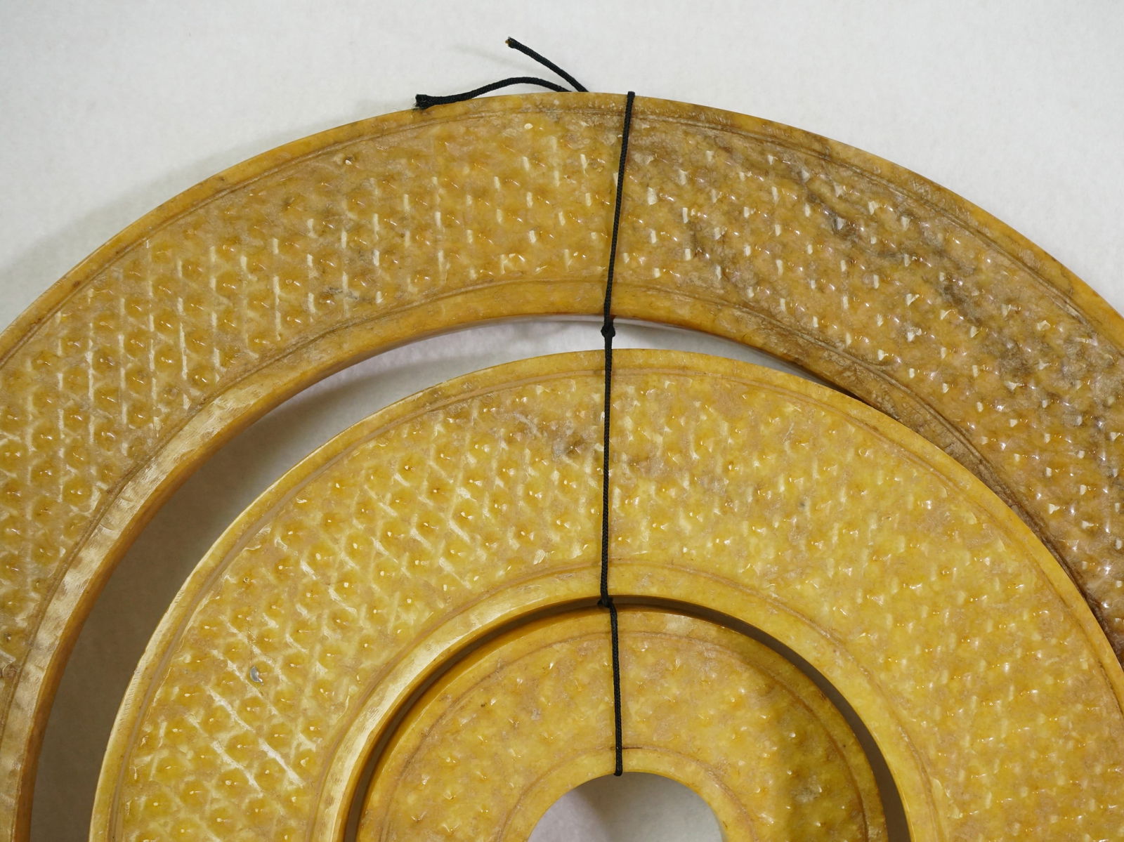 Large Chinese Ancient Jade Ring Bi Disc - 6