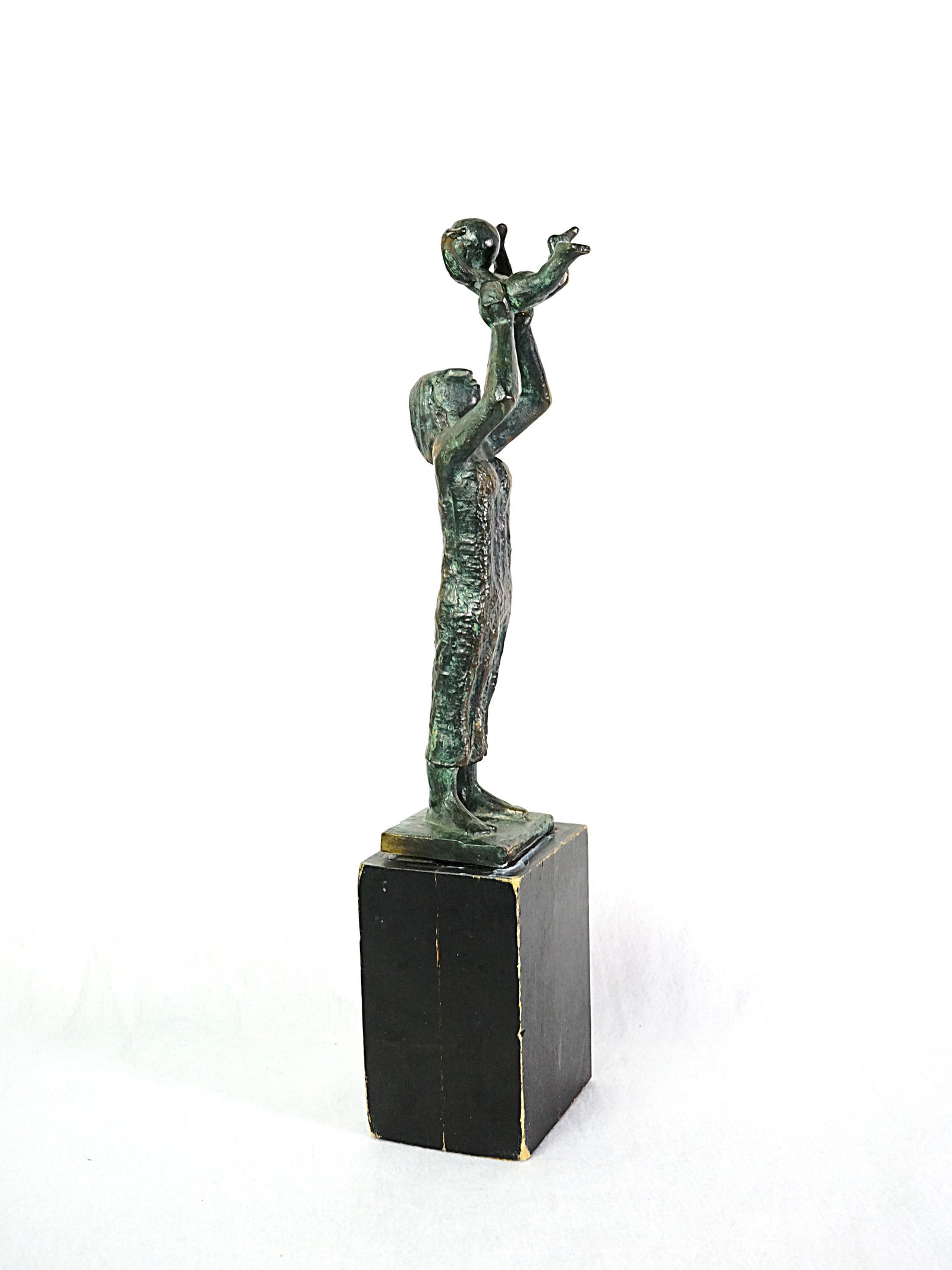 Henri Louis Bouchard Bronze Figure of A Woman Holding Up A Child / Limited Edition 278/900: Approximate size:16.75x4x4 in Shipping: We offer in-house shipping services for most small items. This means that we will take care of packing and shipping the items directly to you. For larger or spe