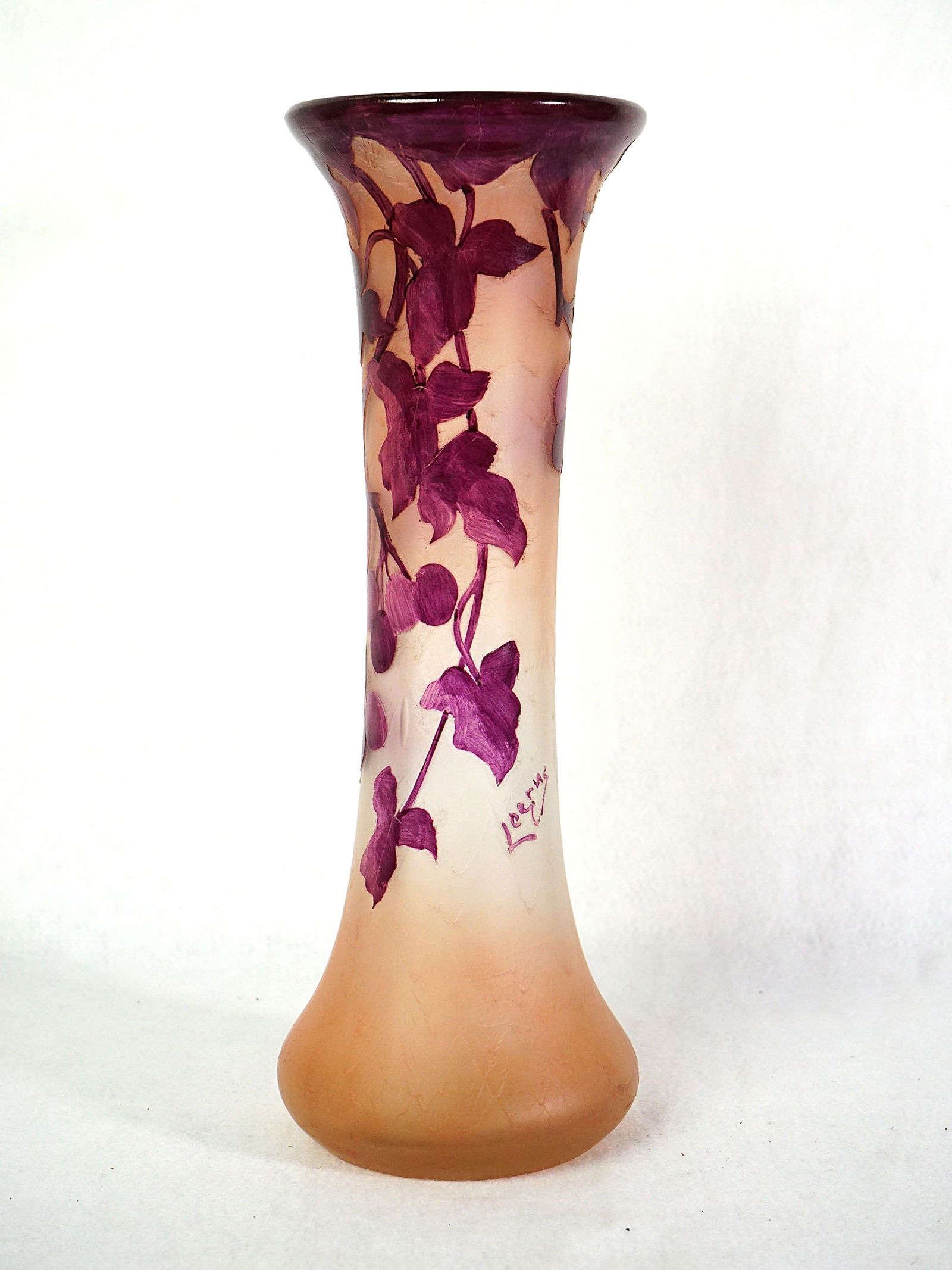 Legras Art Nouveau Glass Cameo Vase: Approximate size:11x4x4 in Shipping: We offer in-house shipping services for most small items. This means that we will take care of packing and shipping the items directly to you. For larger or specia