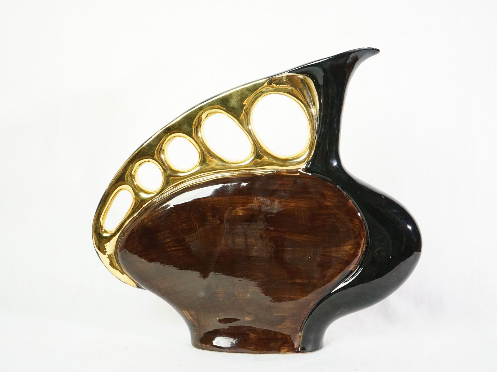 MCM Hand Painted Ceramic Decanter - 3