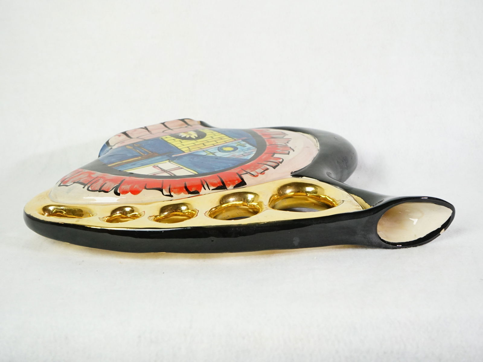 MCM Hand Painted Ceramic Decanter - 5