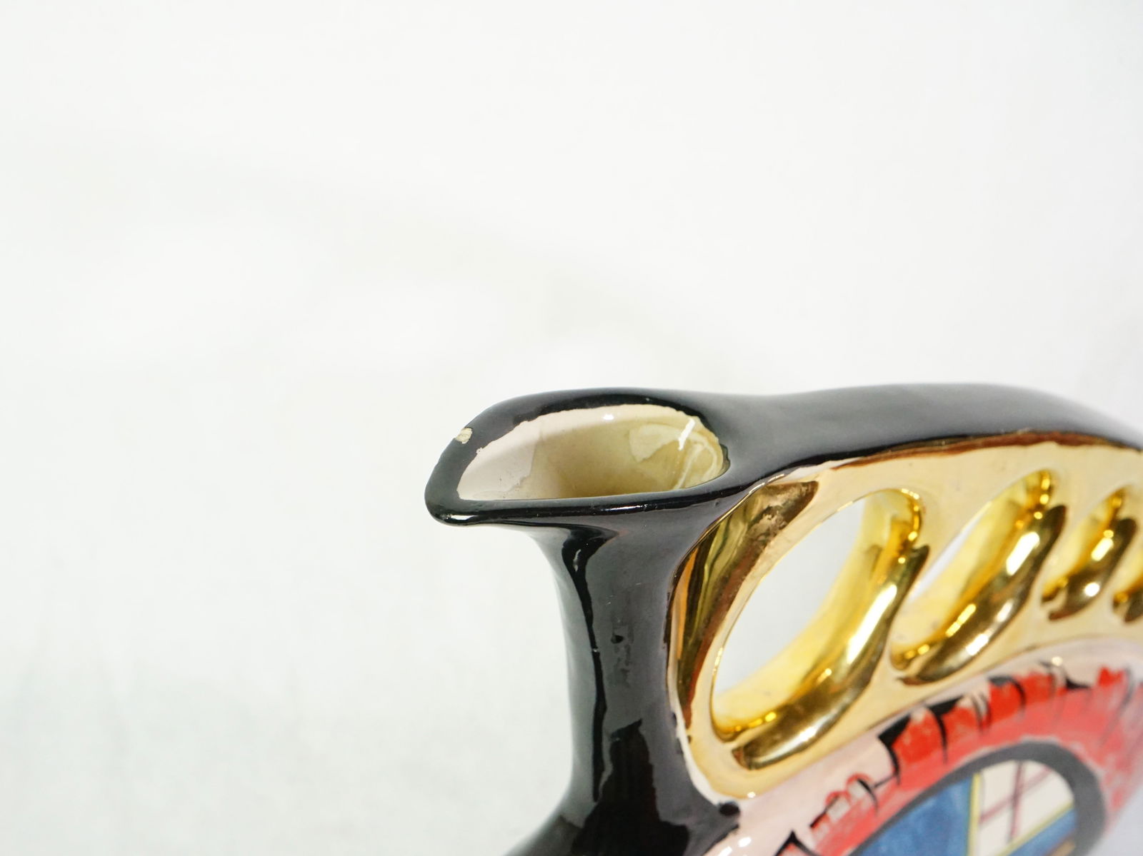 MCM Hand Painted Ceramic Decanter - 9