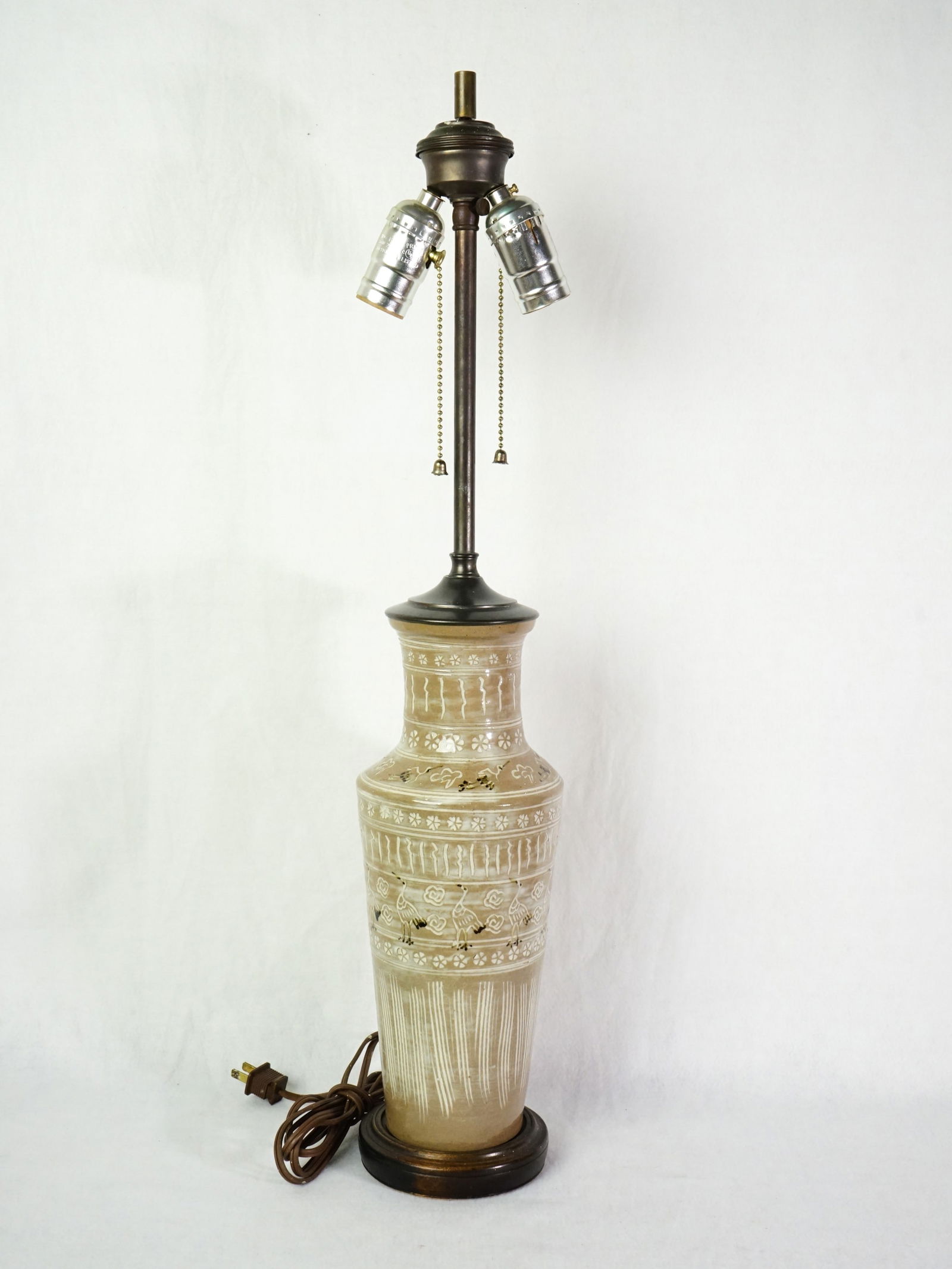 Korean Goryeo Celadon Vase Table Lamp: Approximate size:26.5x5x5 in Shipping: We offer in-house shipping services for most small items. This means that we will take care of packing and shipping the items directly to you. For larger or spec