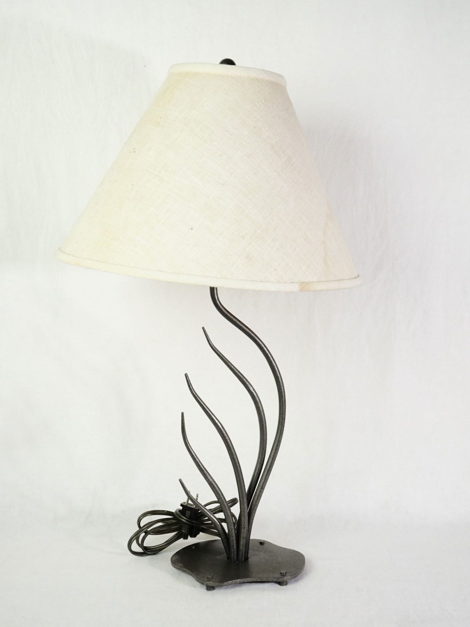 Coral Fan Wrought Iron Table Lamp: Approximate size:H:25 in,shade 9x13x13 in Shipping: We offer in-house shipping services for most small items. This means that we will take care of packing and shipping the items directly to you. For l