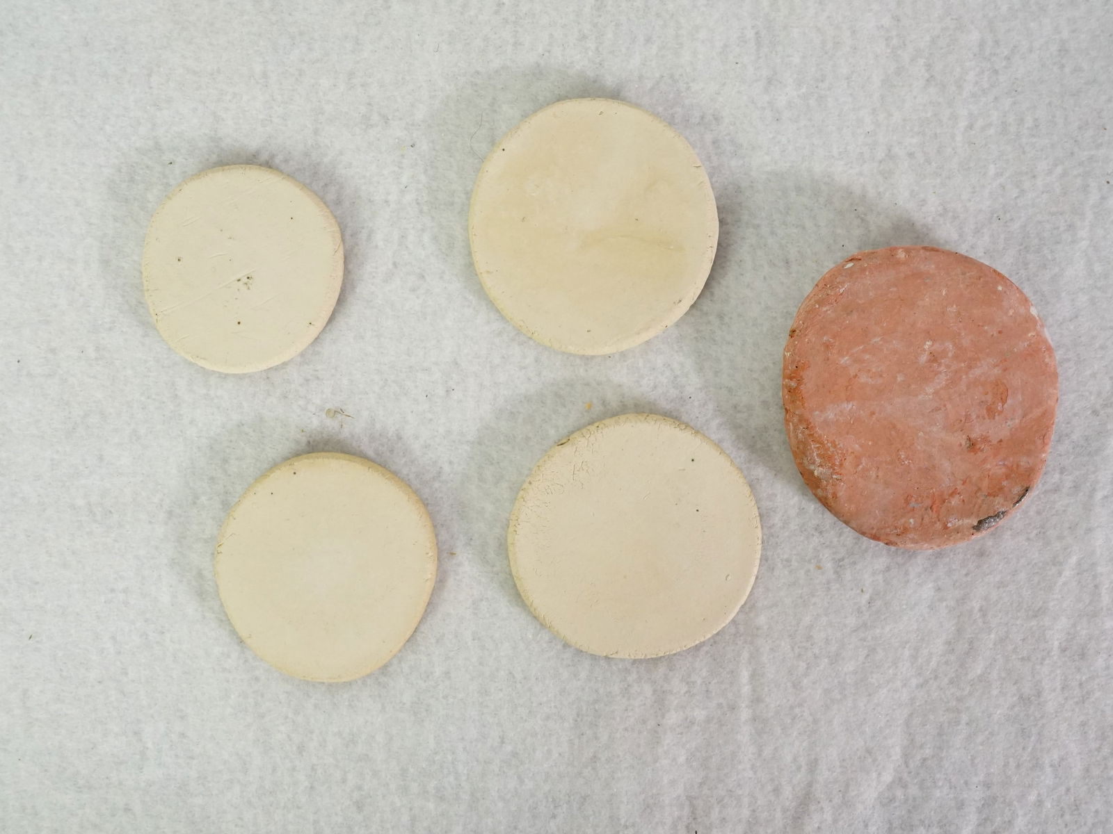 Five Hand-Formed Clay Medallions - 2