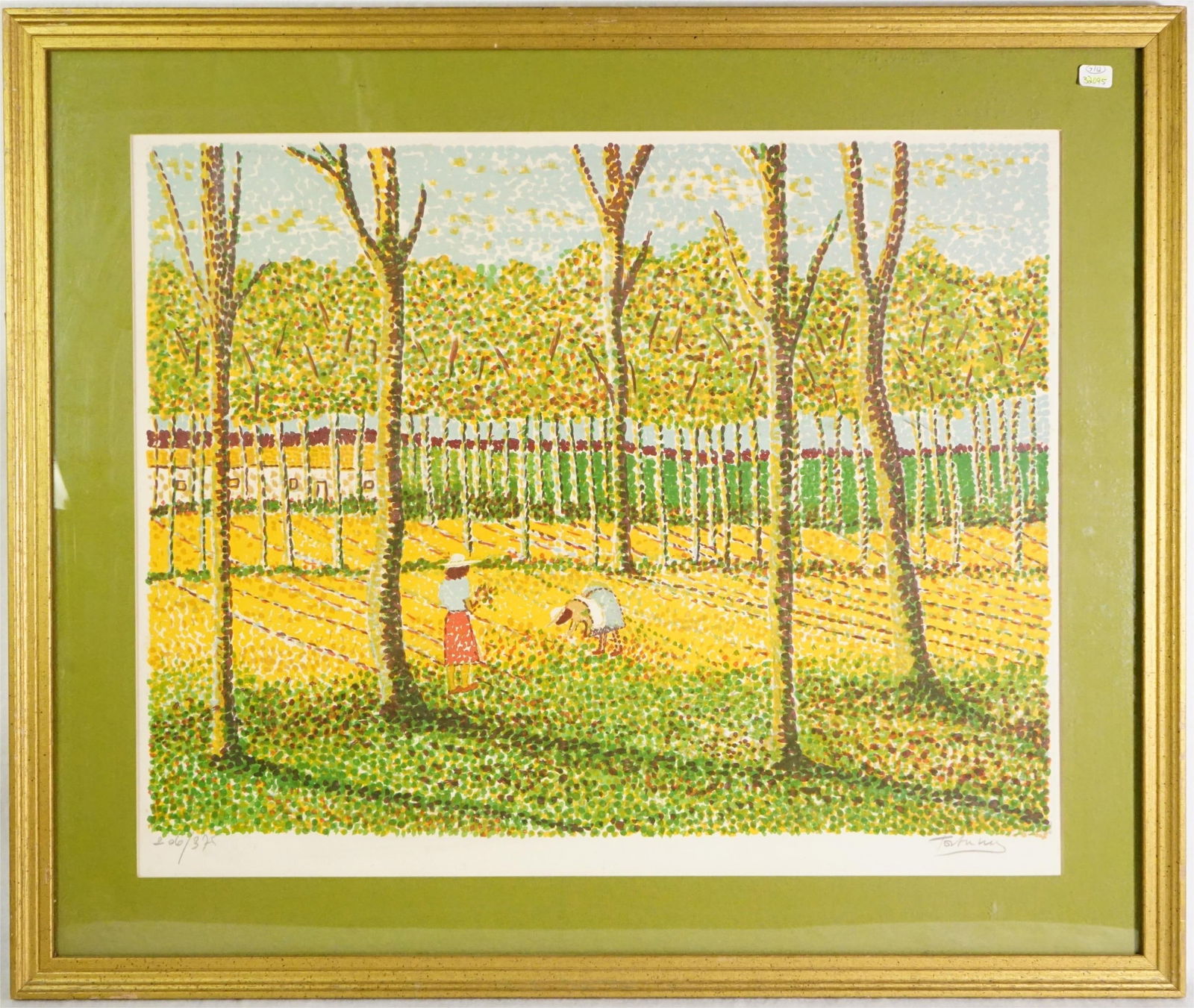 "Village" Original Lithograph, Individually Pencil Signed and Numbered: Approximate size:frame 22.5x27 in/image 17x21 in Shipping: We offer in-house shipping services for most small items. This means that we will take care of packing and shipping the items directly to you