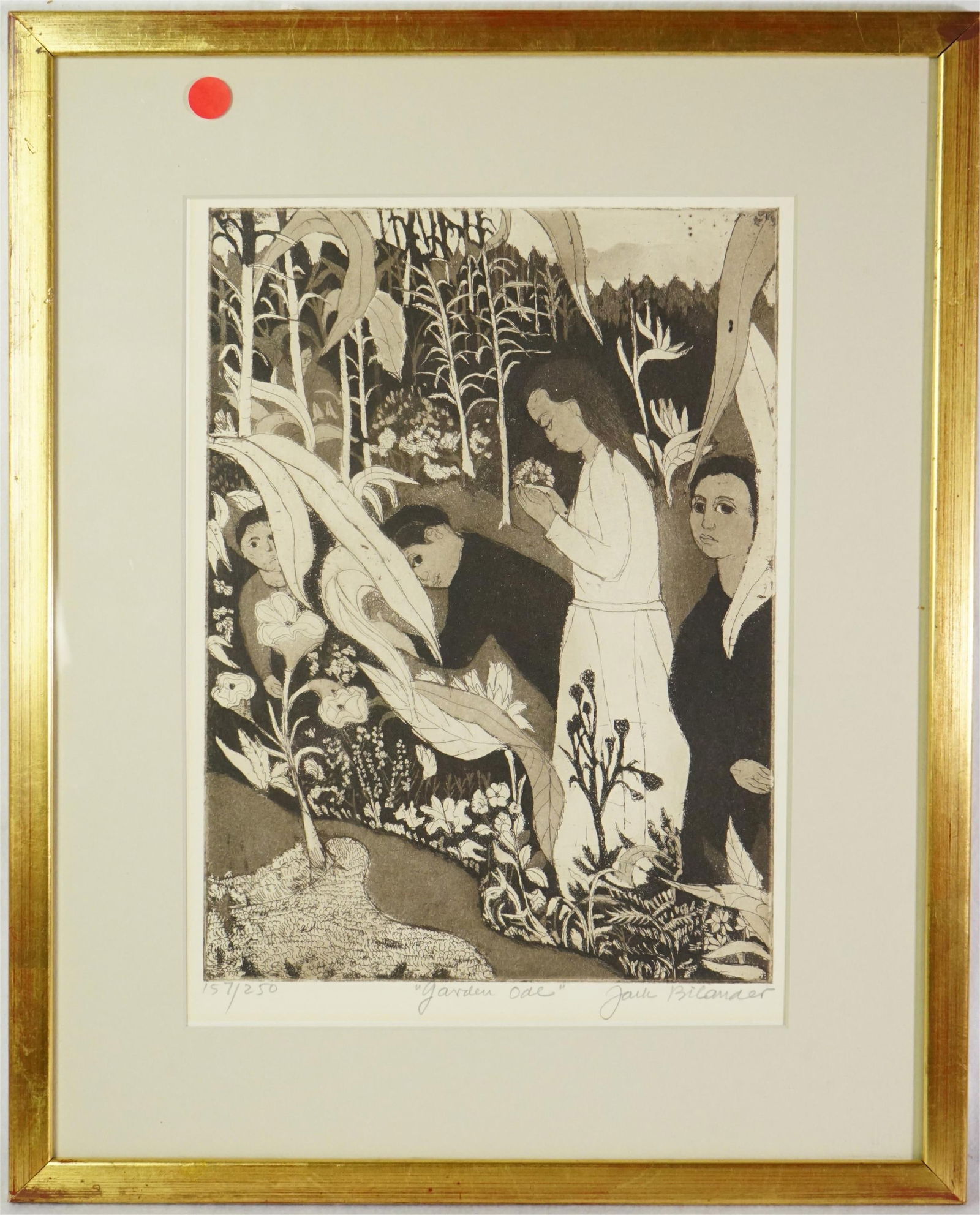 Jack Bilander (Polish, American 1919-2008) Framed Etching: Approximate size:frame 17x21 in/image 10x14 in Shipping: We offer in-house shipping services for most small items. This means that we will take care of packing and shipping the items directly to you.