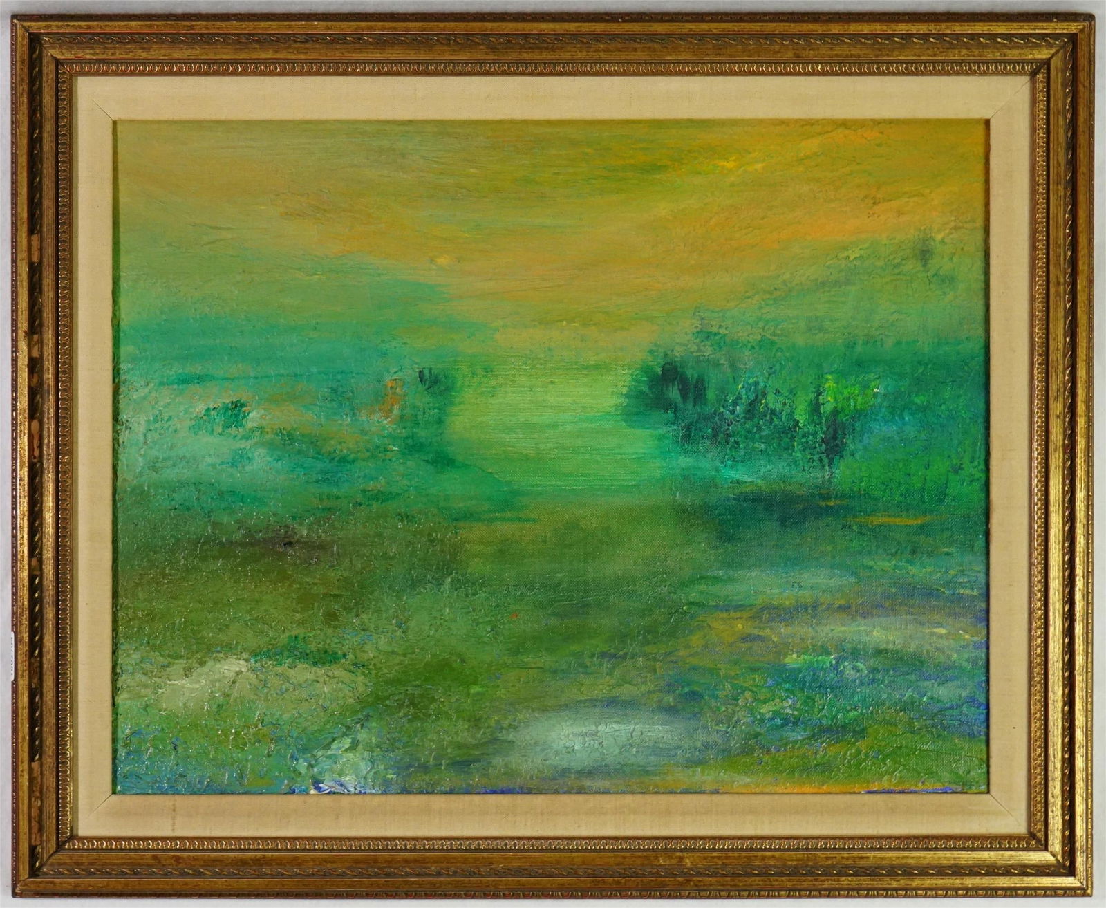 Impressionism Abstract Painting, Oil on Canvas: Approximate size:frame 18x22 in/image 13x16.5 in Shipping: We offer in-house shipping services for most small items. This means that we will take care of packing and shipping the items directly to