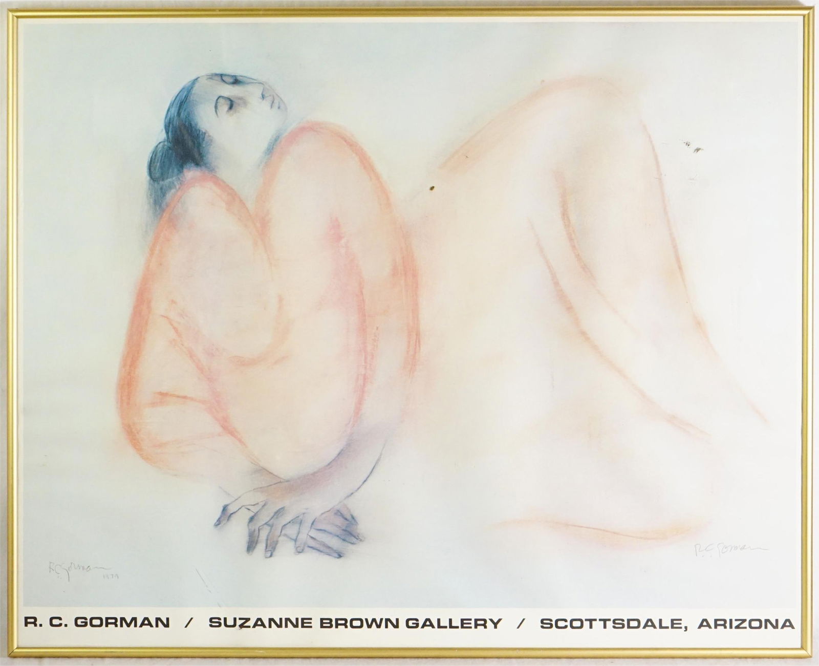 R. C. Gorman Print, one Pencil Signed: Approximate size:frame 23x29in Shipping: We offer in-house shipping services for most small items. This means that we will take care of packing and shipping the items directly to you. For larger or sp