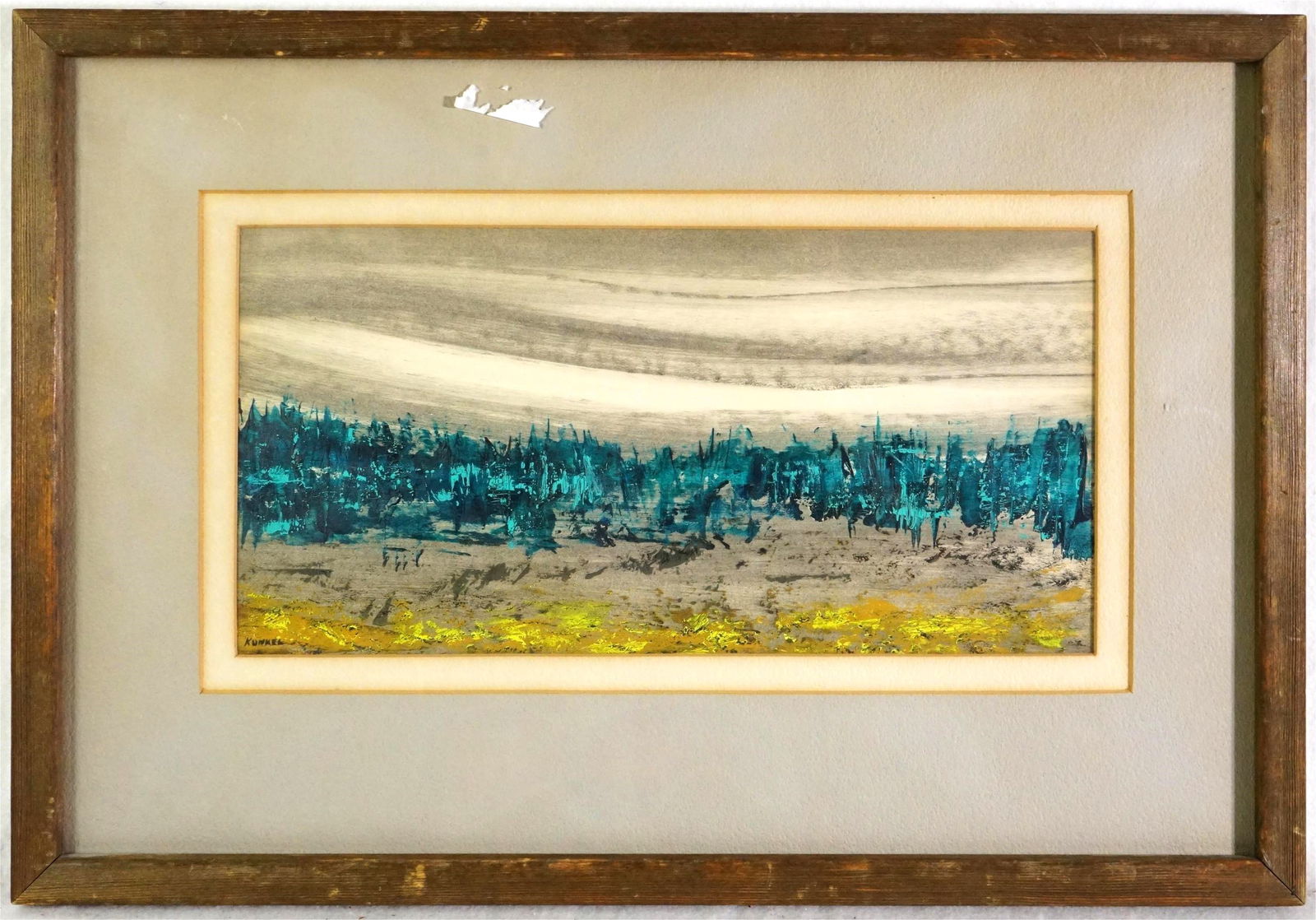 George Kunkel, (American,1922-1984) Painting: Approximate size:frame 12x18 in/image 6x12 in Shipping: We offer in-house shipping services for most small items. This means that we will take care of packing and shipping the items directly to you. F