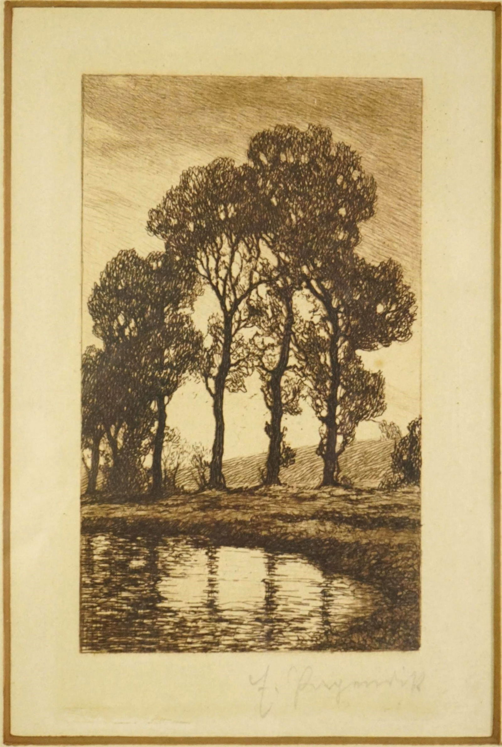 Two Black and White Etching - 2