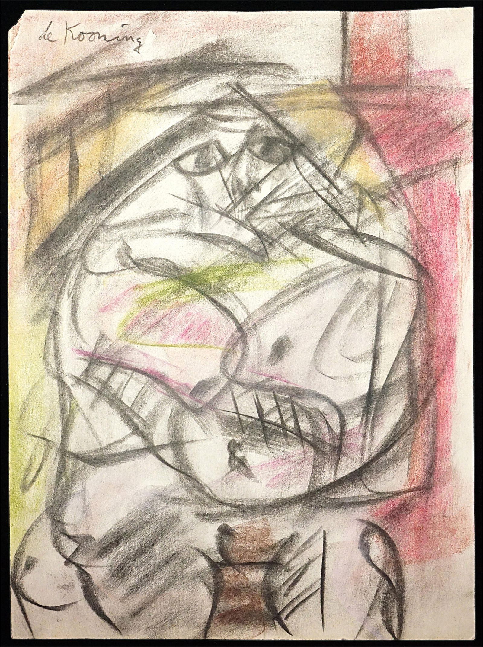 After Willem De Kooning, Dutch-American (1904-1997) Drawing Charcoal & Pastel on Paper.: Approximate size:12x19 in Shipping: We offer in-house shipping services for most small items. This means that we will take care of packing and shipping the items directly to you. For larger or special