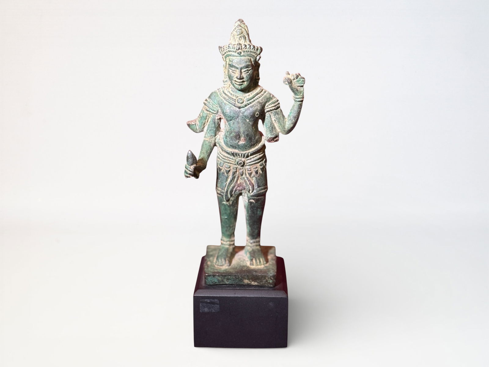Antique Khmer Standing Buddha: Antique brozne khmer stabding diety, as is seen photo, bronze 7"ht Shipping: We offer in-house shipping services for most small items. This means that we will take care of packing and shipping the ite
