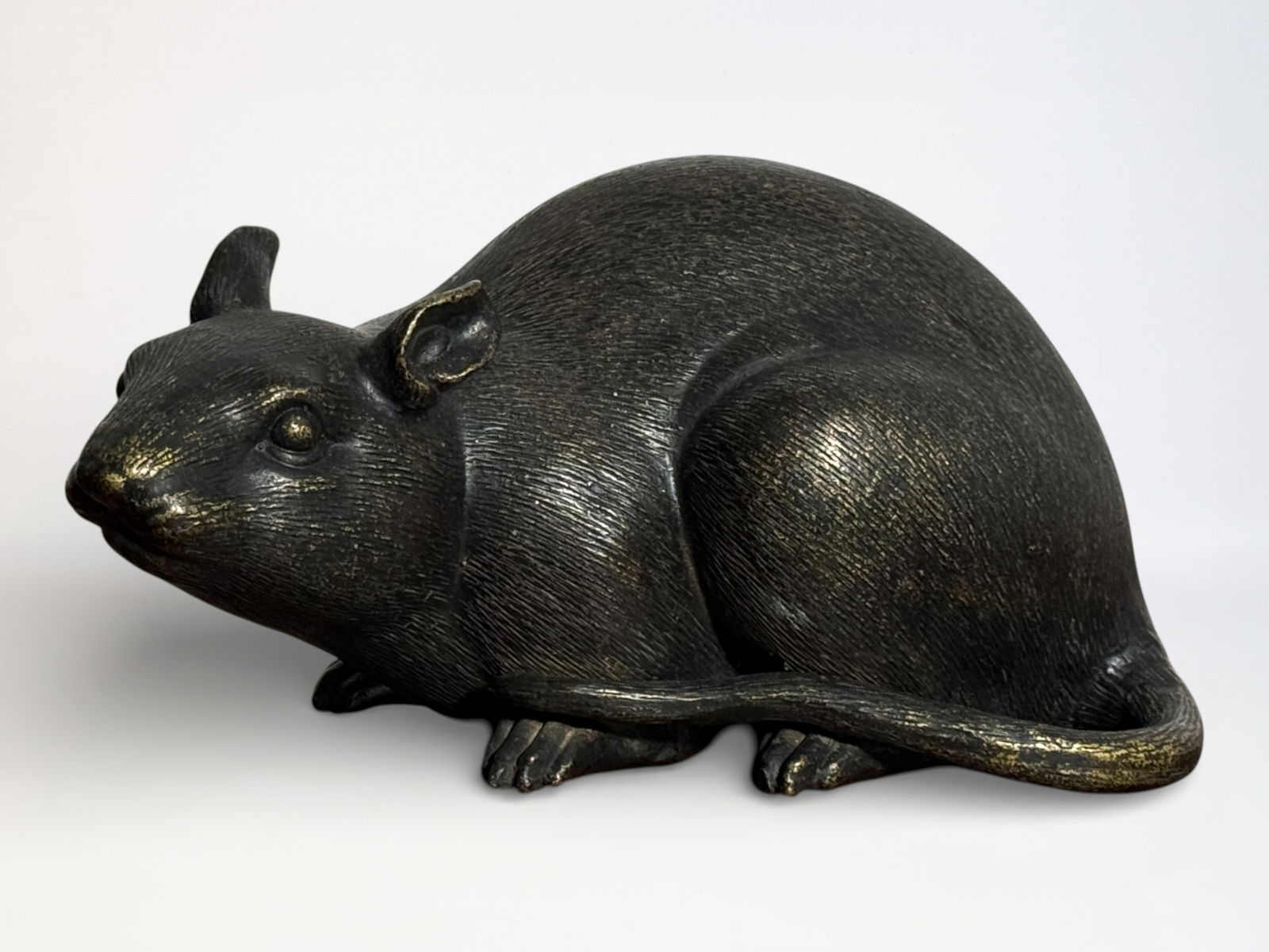 Japanesse Bronze Rat: Japanese bronze rat, 7.5"L Shipping: We offer in-house shipping services for most small items. This means that we will take care of packing and shipping the items directly to you. For larger or specia