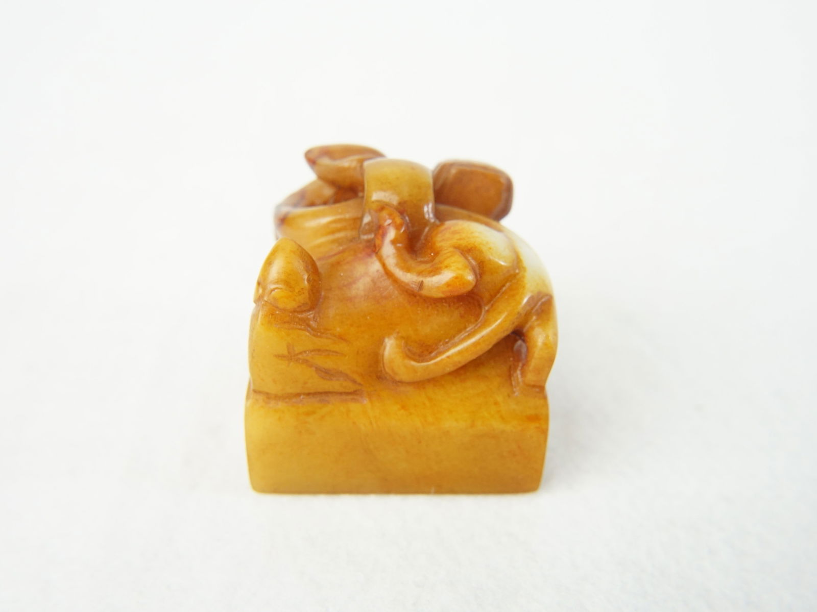 Chinese Carved Jade Seal With 'Dragon' Finial: Approximate size:2.25x2x2 in Shipping: We offer in-house shipping services for most small items. This means that we will take care of packing and shipping the items directly to you. For larger or spec