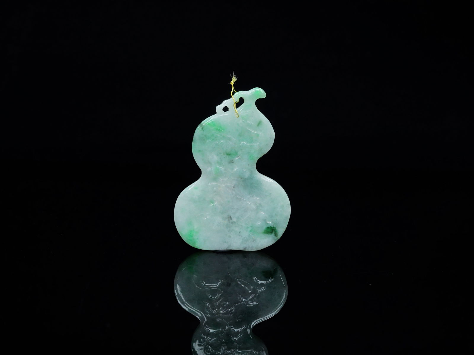 Chinese Carved Jadeite Gourd Pendant: Approximate size:2.25x1.75x1/8 in Shipping: We offer in-house shipping services for most small items. This means that we will take care of packing and shipping the items directly to you. For larger or