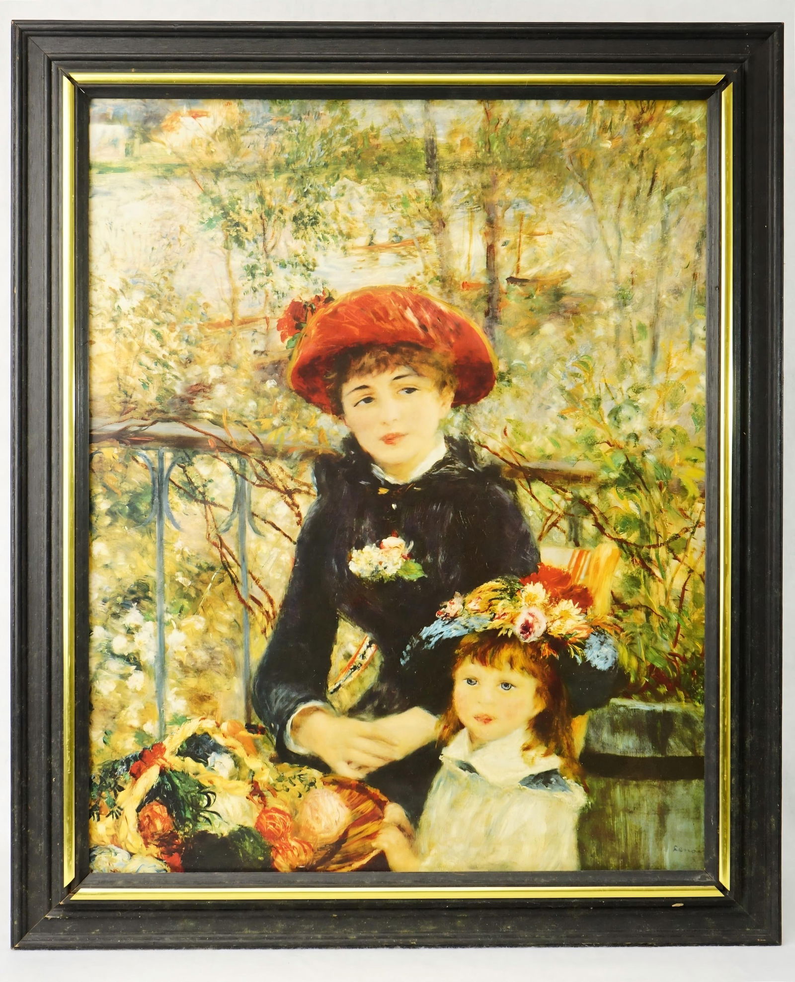 Printed Oil Painting After Renoir,Two Sisters (on The Terrace): Approximate size:23.5x19.5 in Shipping: We offer in-house shipping services for most small items. This means that we will take care of packing and shipping the items directly to you. For larger or spe