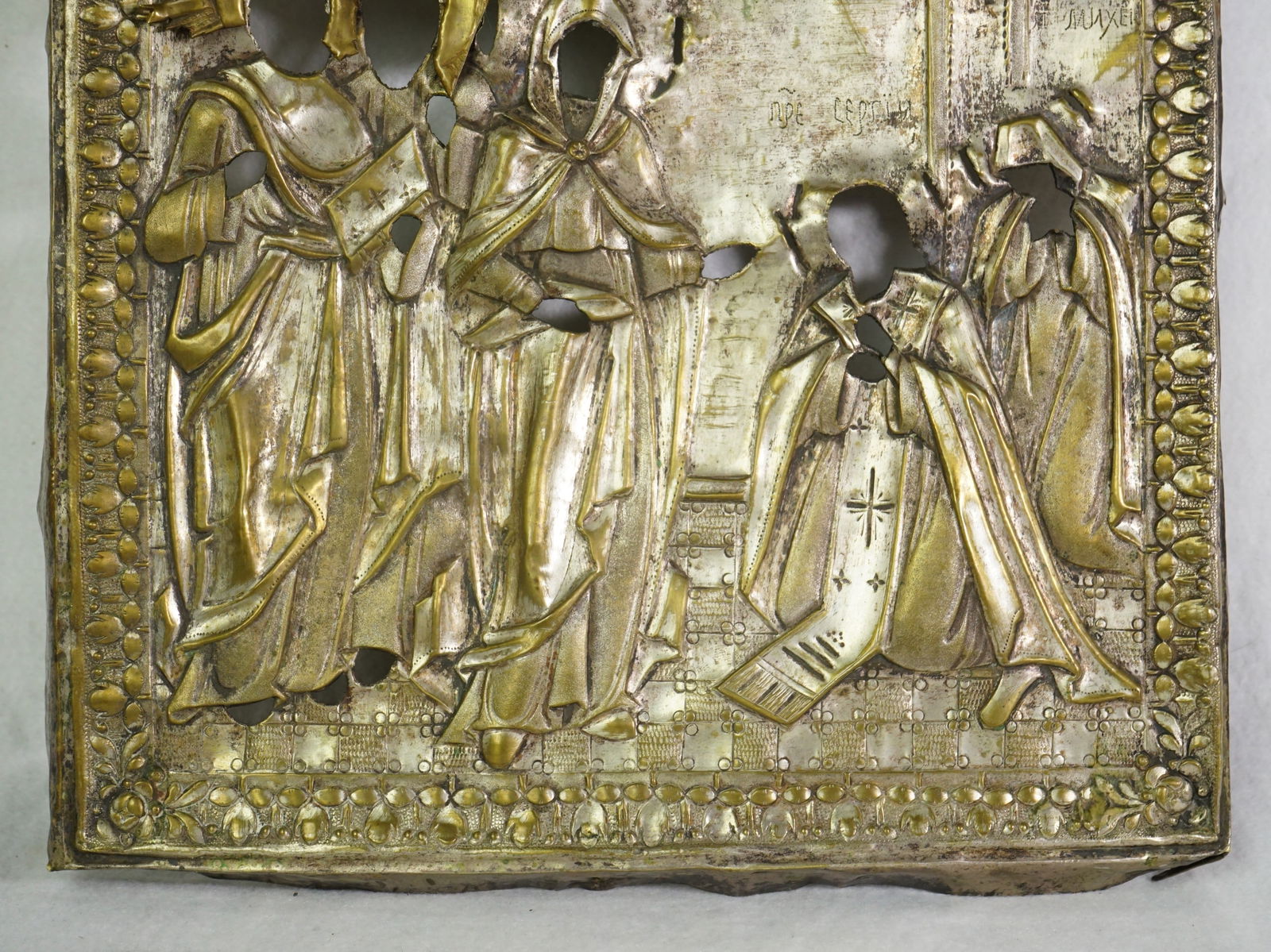 Eastern Orthodox Silver Oklad Icon Panel - 3