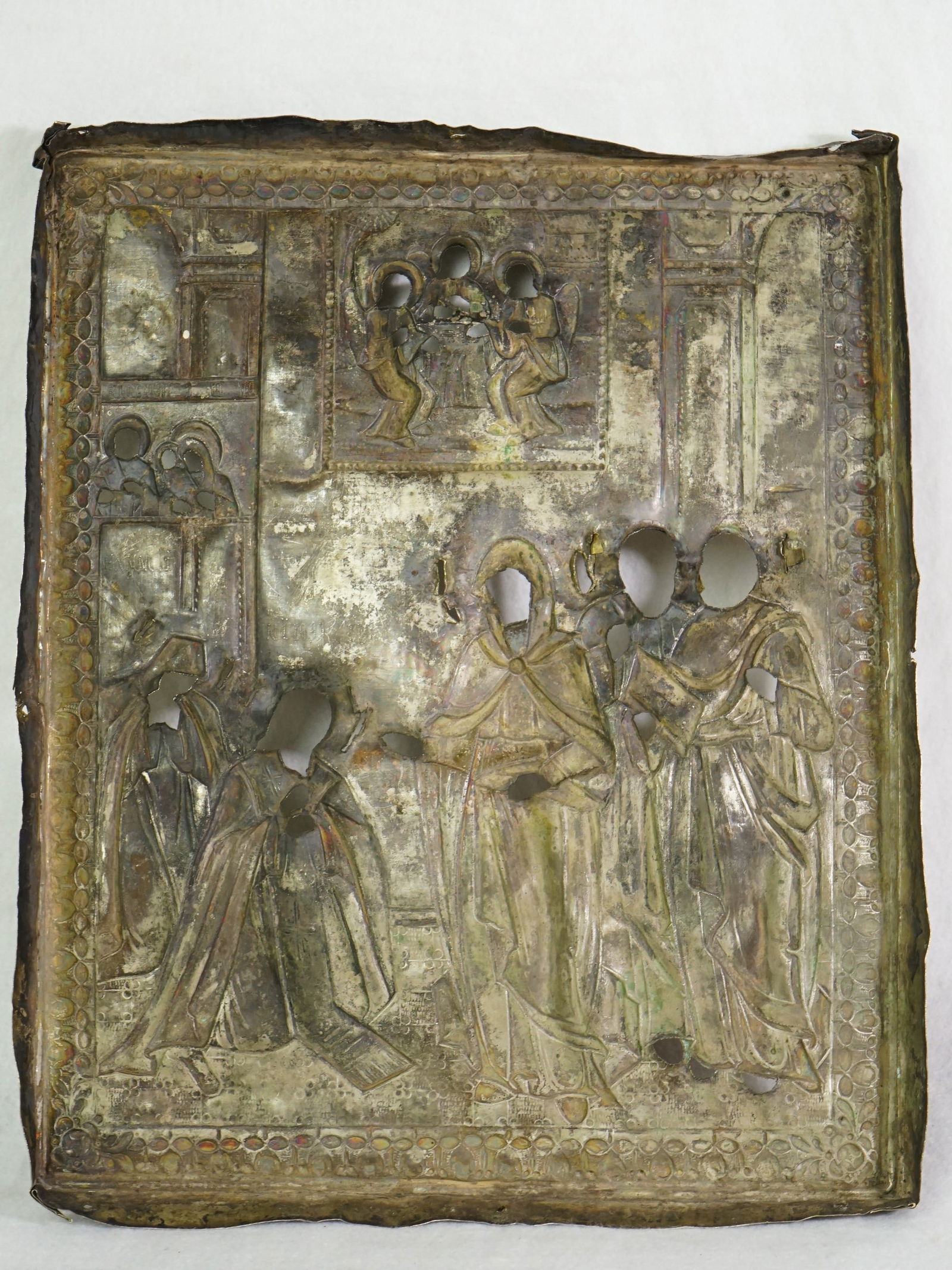 Eastern Orthodox Silver Oklad Icon Panel - 4
