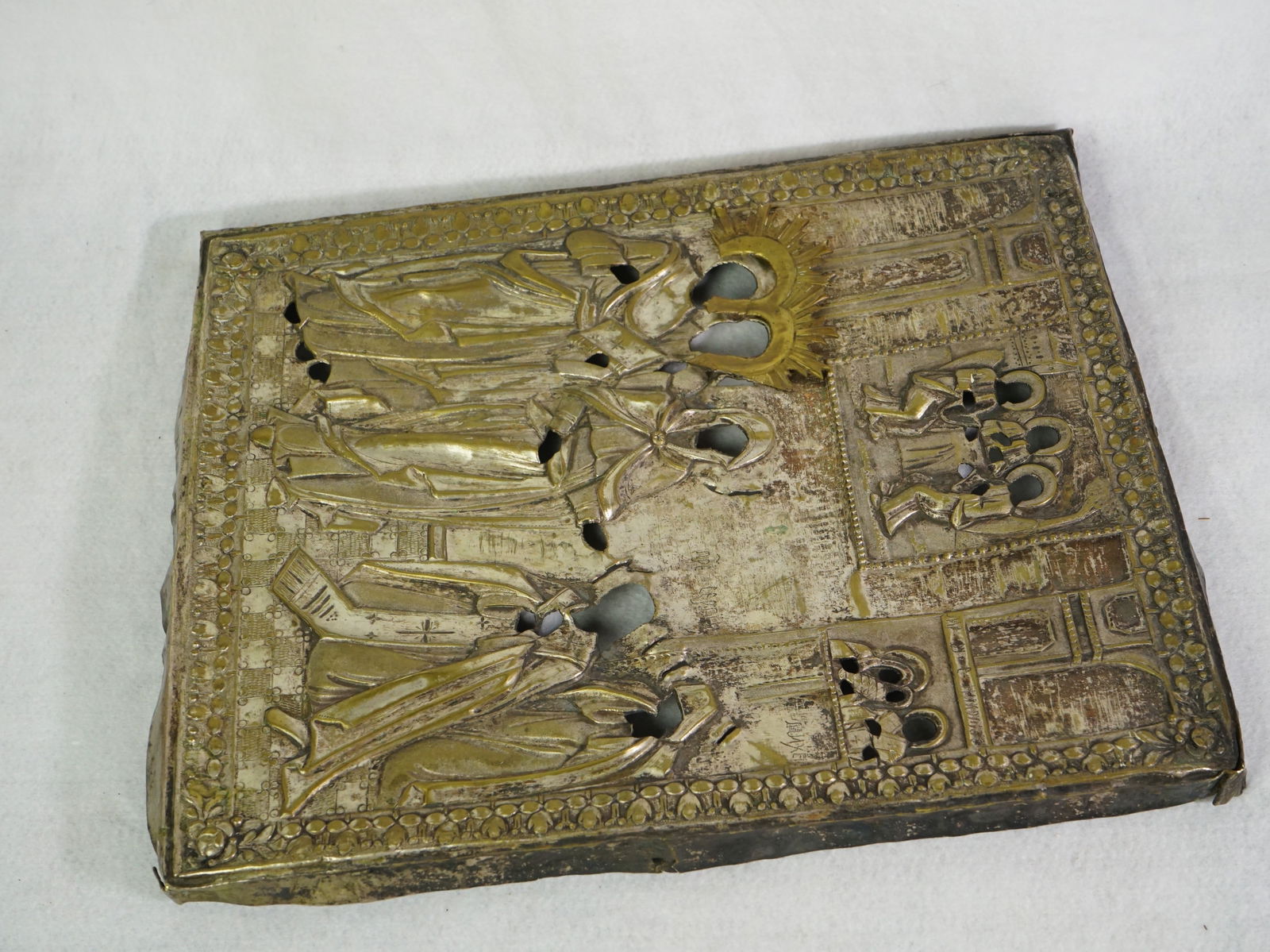 Eastern Orthodox Silver Oklad Icon Panel - 5