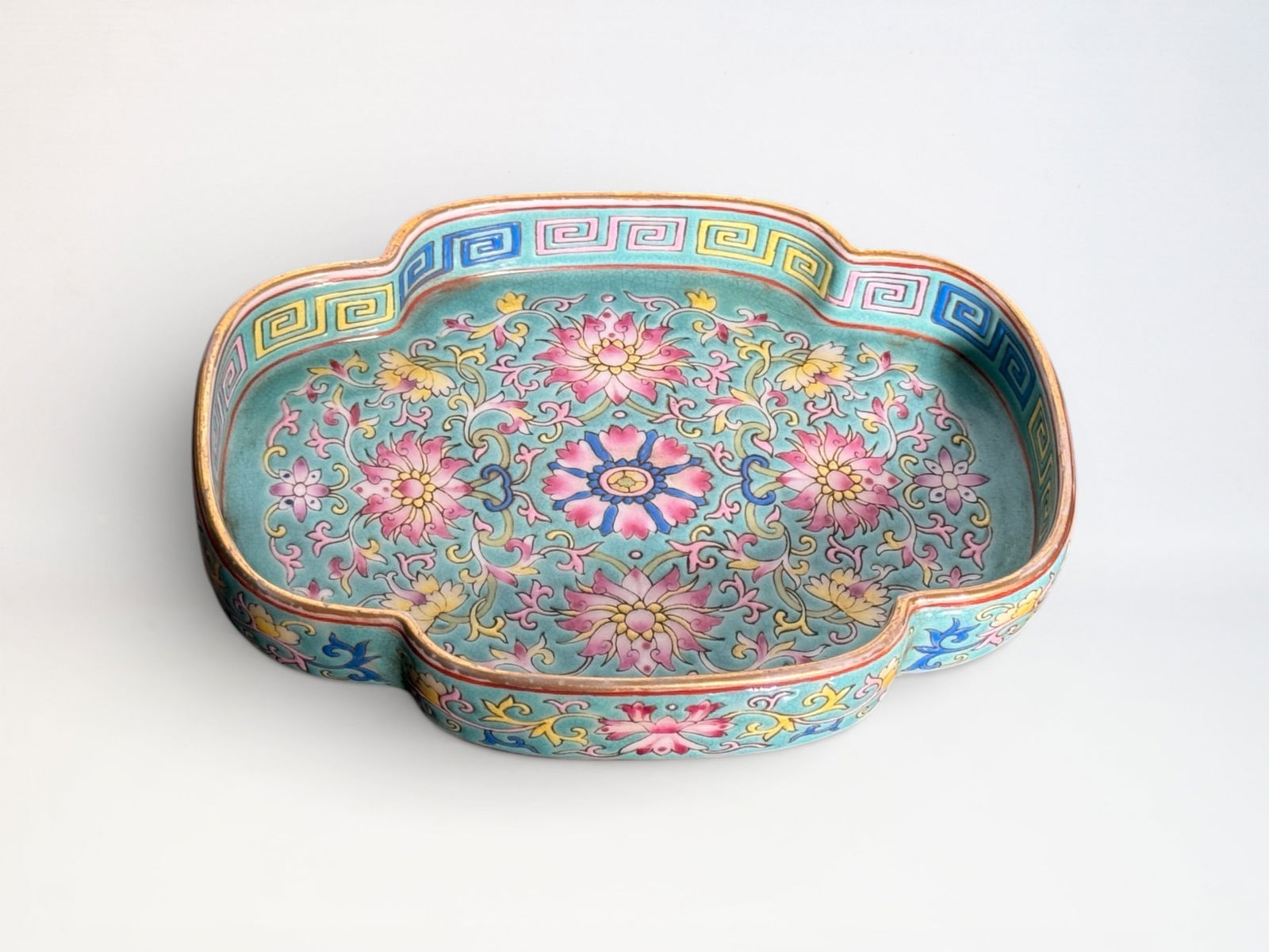 Chinese Famille Rose 'Lotus' Lobbed Dish (1 of 11)