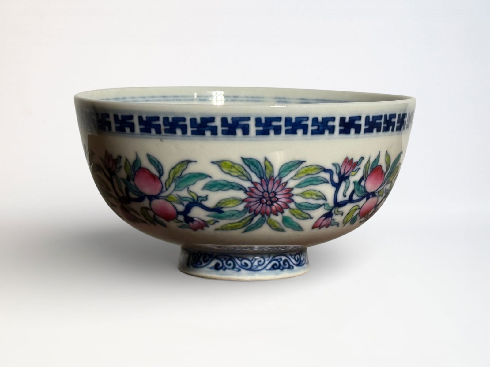 Chinese Doucai 'Peach' Bowl with Mark (1 of 16)