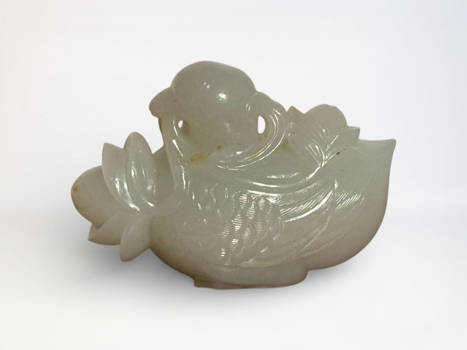 Chinese White Jade Mandarin Duck (1 of 13)