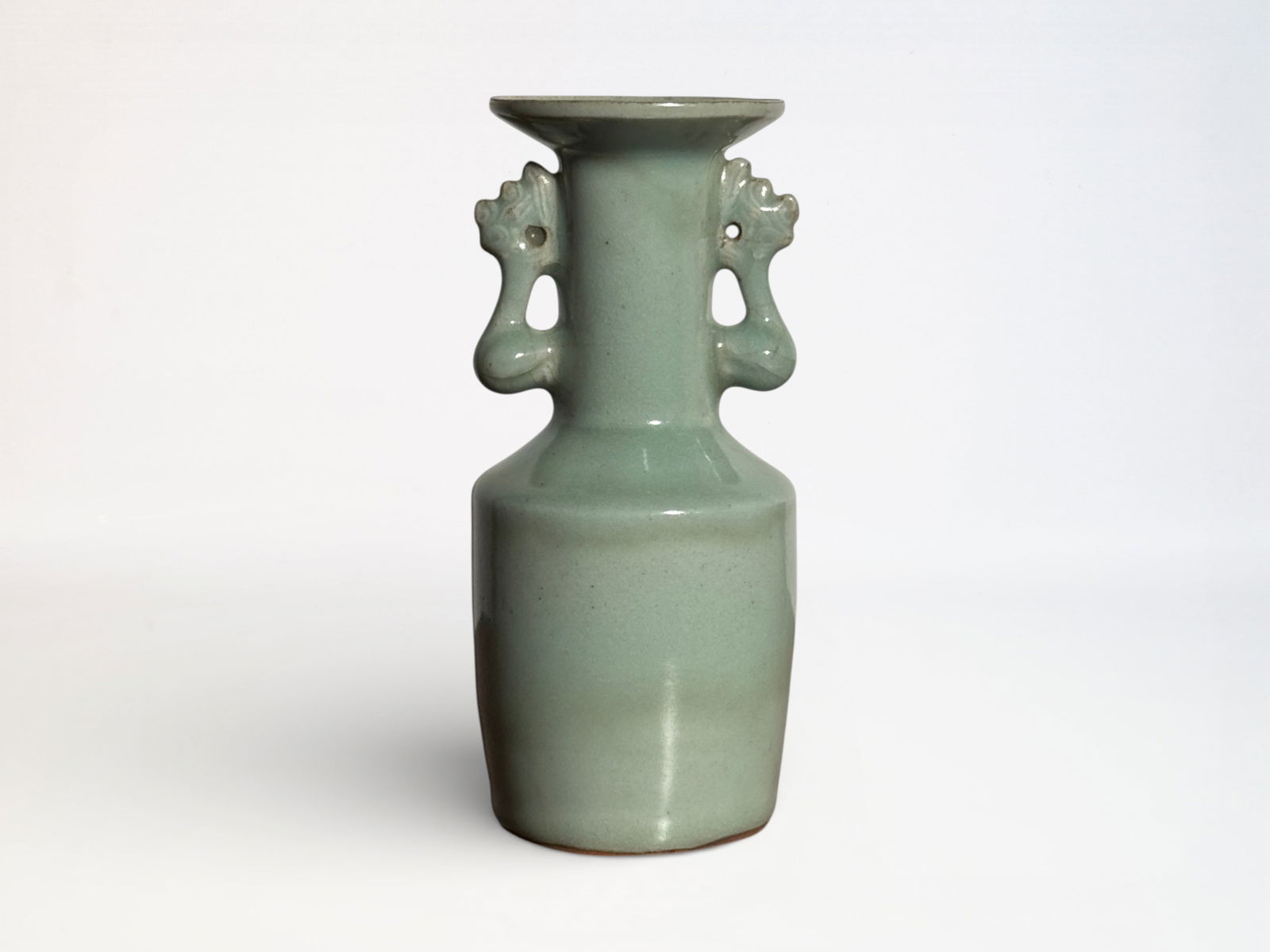 Chinese Longquan Celadon Phoenix-Handled Mallet Vase (1 of 16)