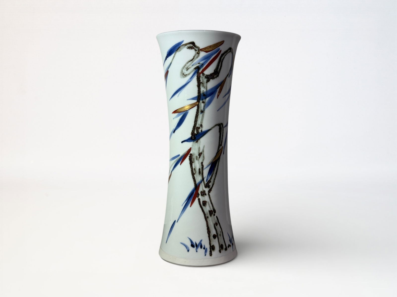 Japanese Studio Porcelain Vase with Floral Motif (1 of 11)