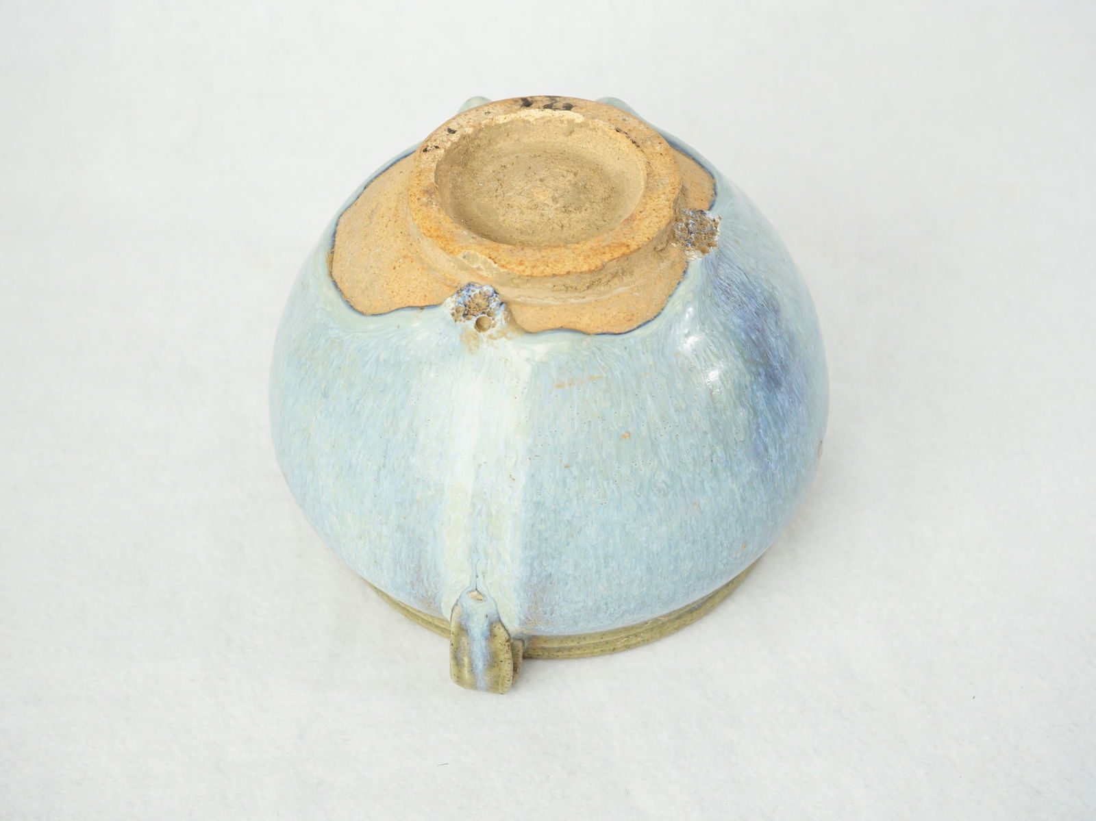 Chinese 'Jun' Handled Porcelain Jar - 6