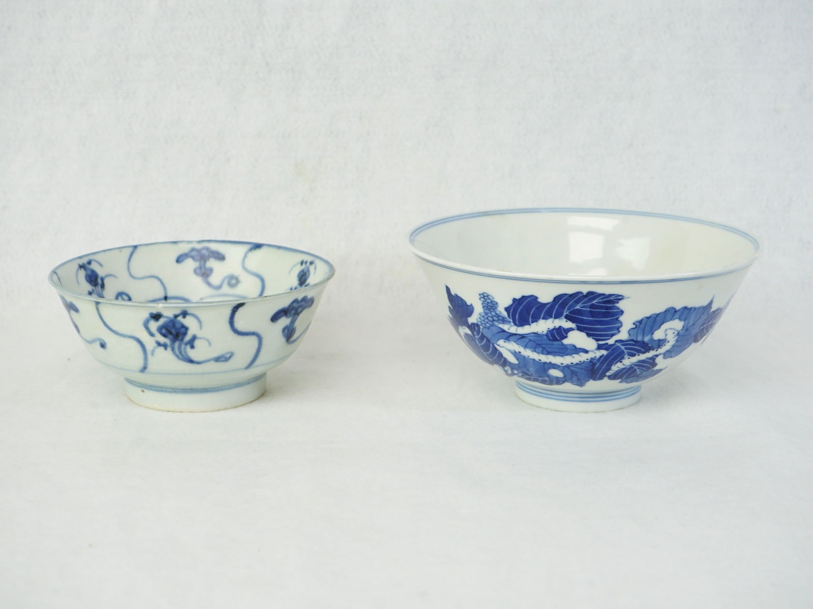 Lot of 2 Chinese Blue and White Bowls: Approximate size: dia 6 in /5 in Shipping: We offer in-house shipping services for most small items. This means that we will take care of packing and shipping the items directly to you. For larger or