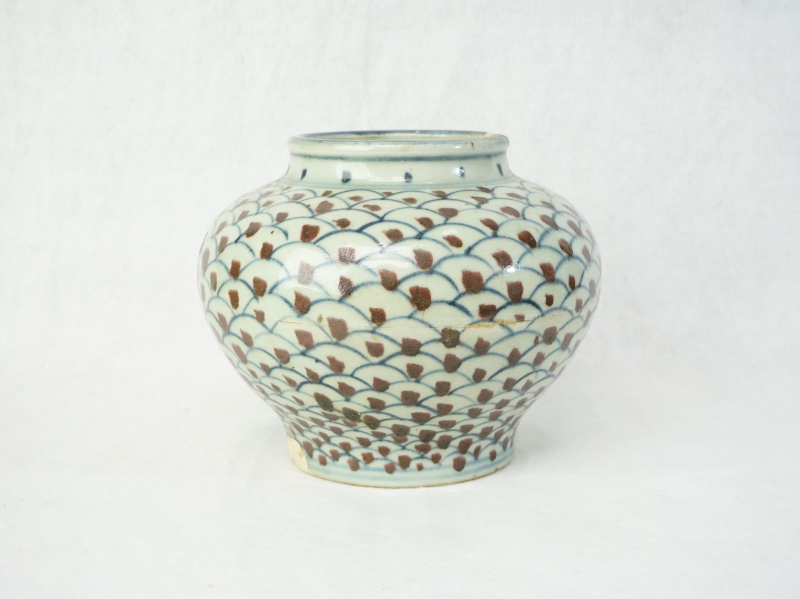 Chinese Underglaze Blue and Copper Red Jar,16th Century: Approximate size: H:5.5 in Shipping: We offer in-house shipping services for most small items. This means that we will take care of packing and shipping the items directly to you. For larger or specia