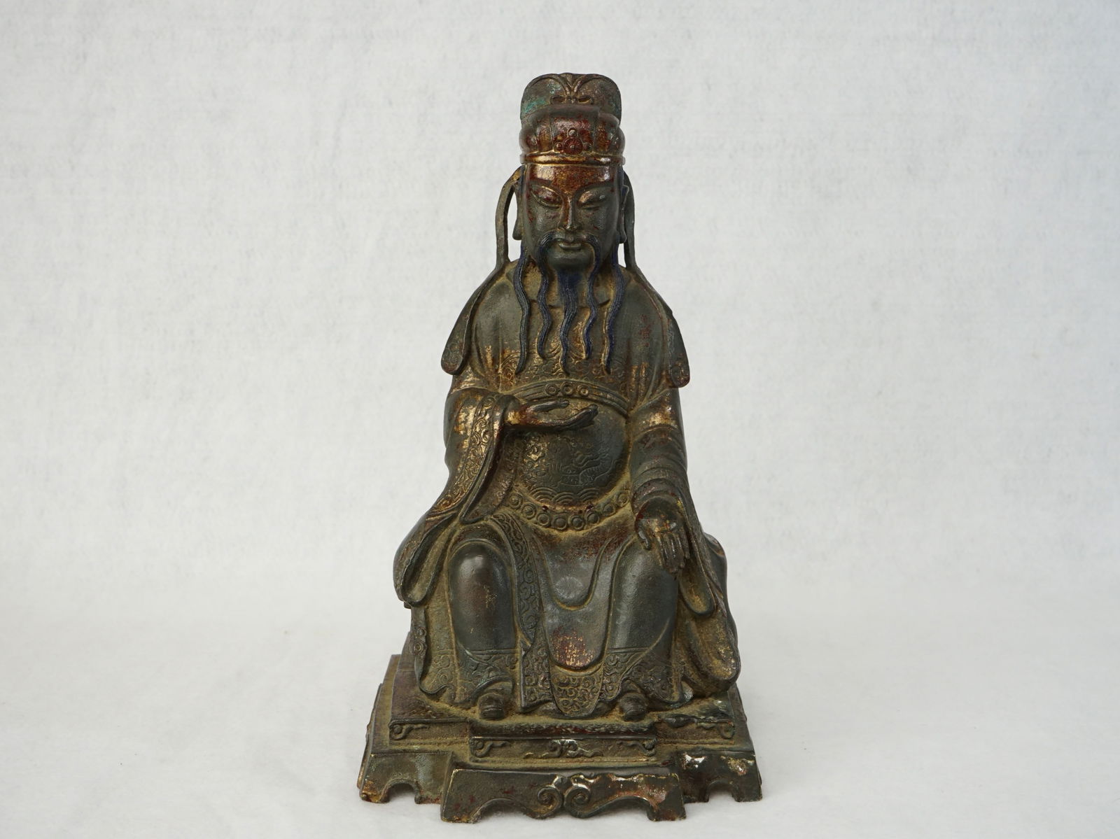 Chinese Bronze Figure of a Seated Daoist Deity (1 of 6)