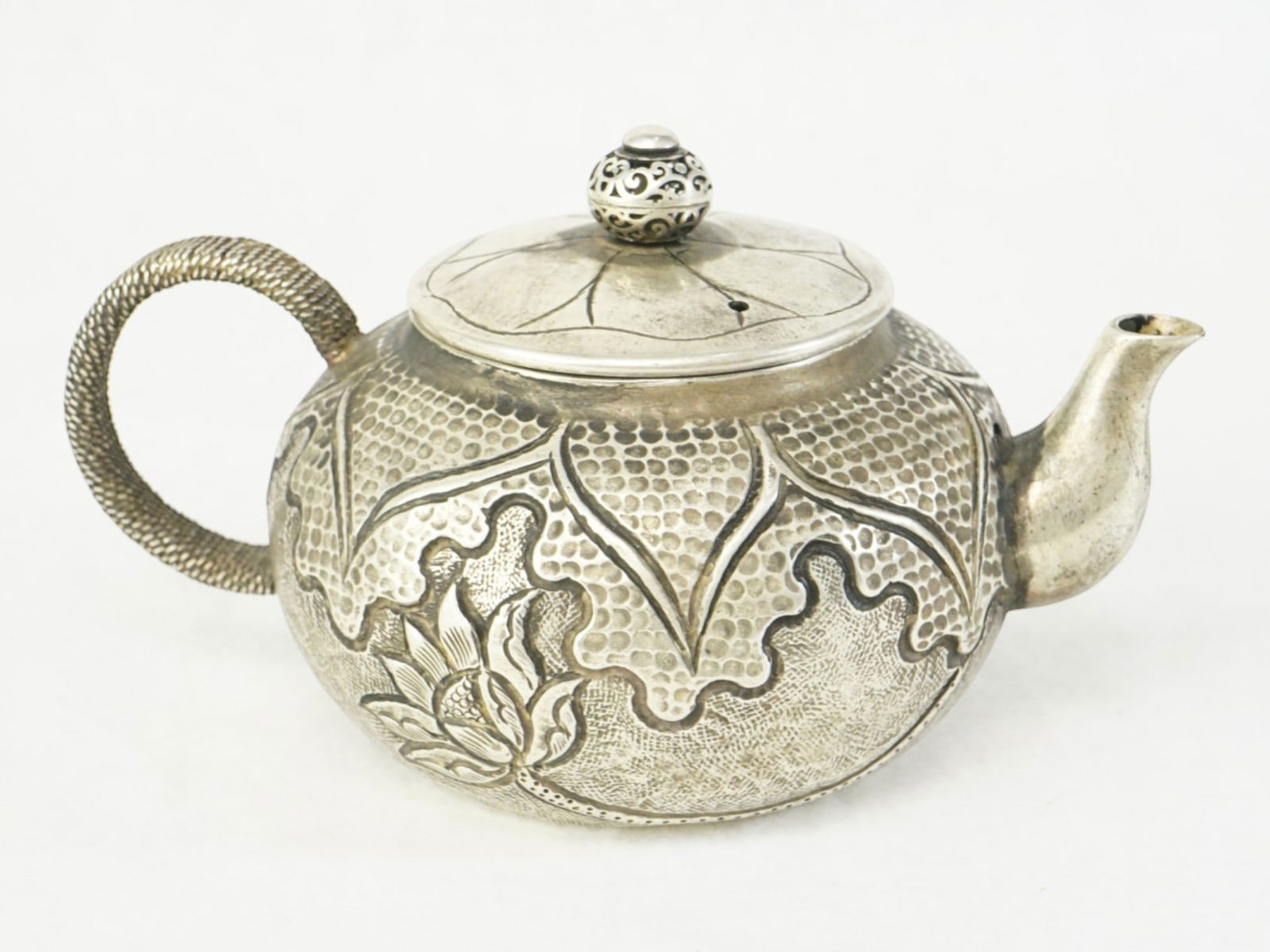 Chinese Export Silver Tea Pot - 3