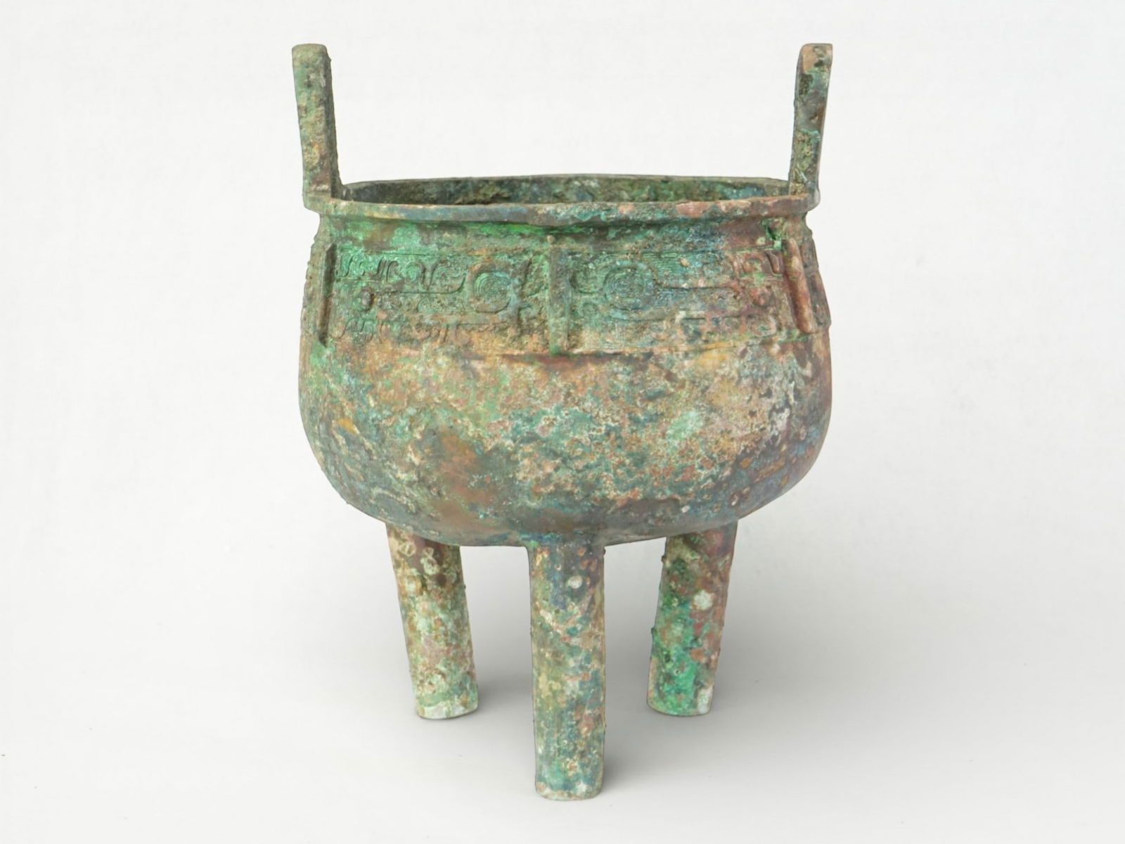 Chinese Archaic Bronze Ritual Food Vessel,Ding,Zhou Dynasty or Earlier (1 of 6)
