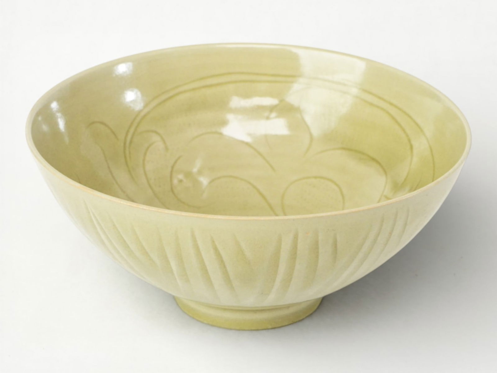 Chinese Carved Celadon Porcelain Bowl: Approximate size:7x7x3 in Shipping: We offer in-house shipping services for most small items. This means that we will take care of packing and shipping the items directly to you. For larger or