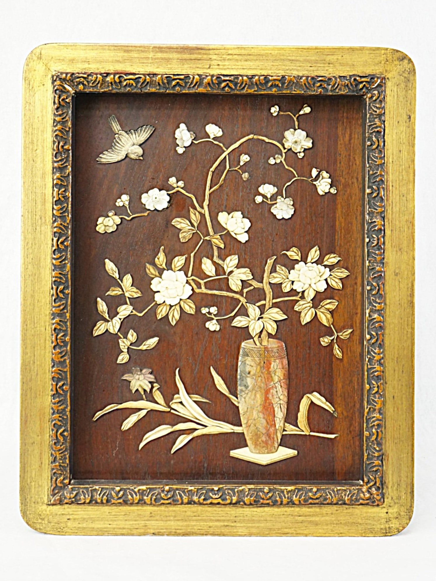 Japanese Carved Shibayama Framed Panel,Meiji Period: Approximate size:15x12 in Shipping: We offer in-house shipping services for most small items. This means that we will take care of packing and shipping the items directly to you. For larger or