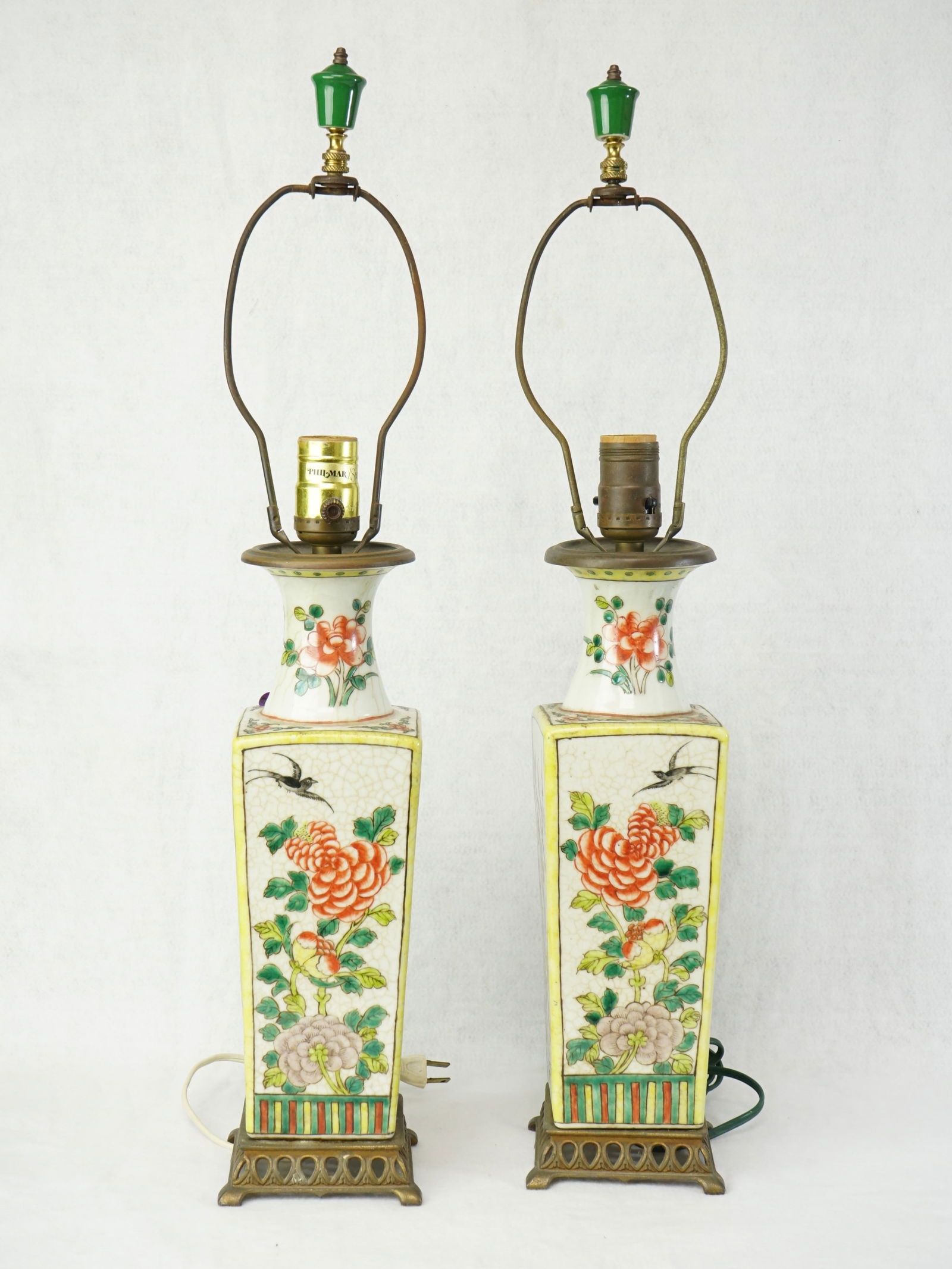 Pair Chinese Porcelain Lamps (1 of 6)