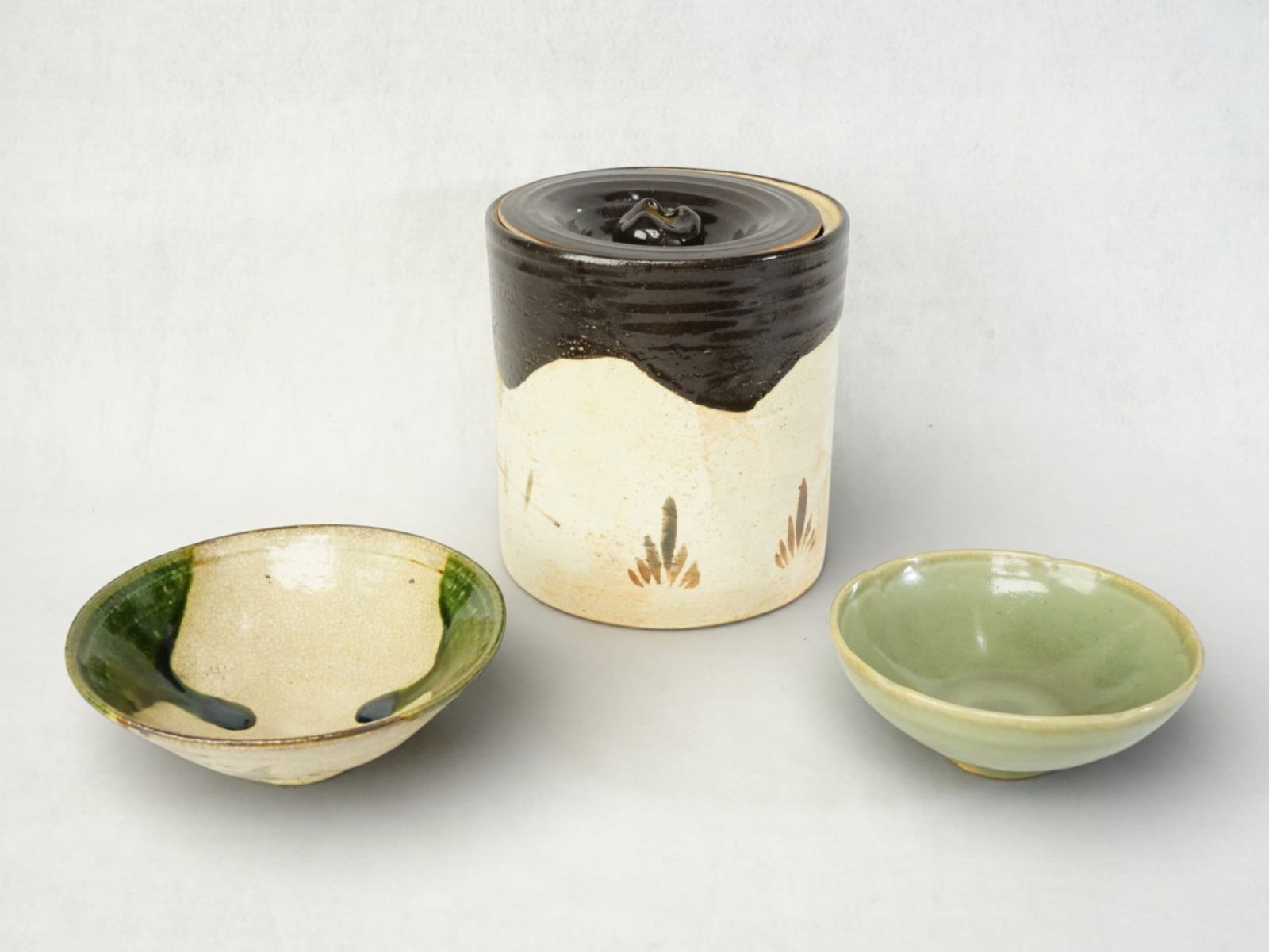 Group of Three Japanese Tea Ceremony Porcelain Bowls (1 of 8)