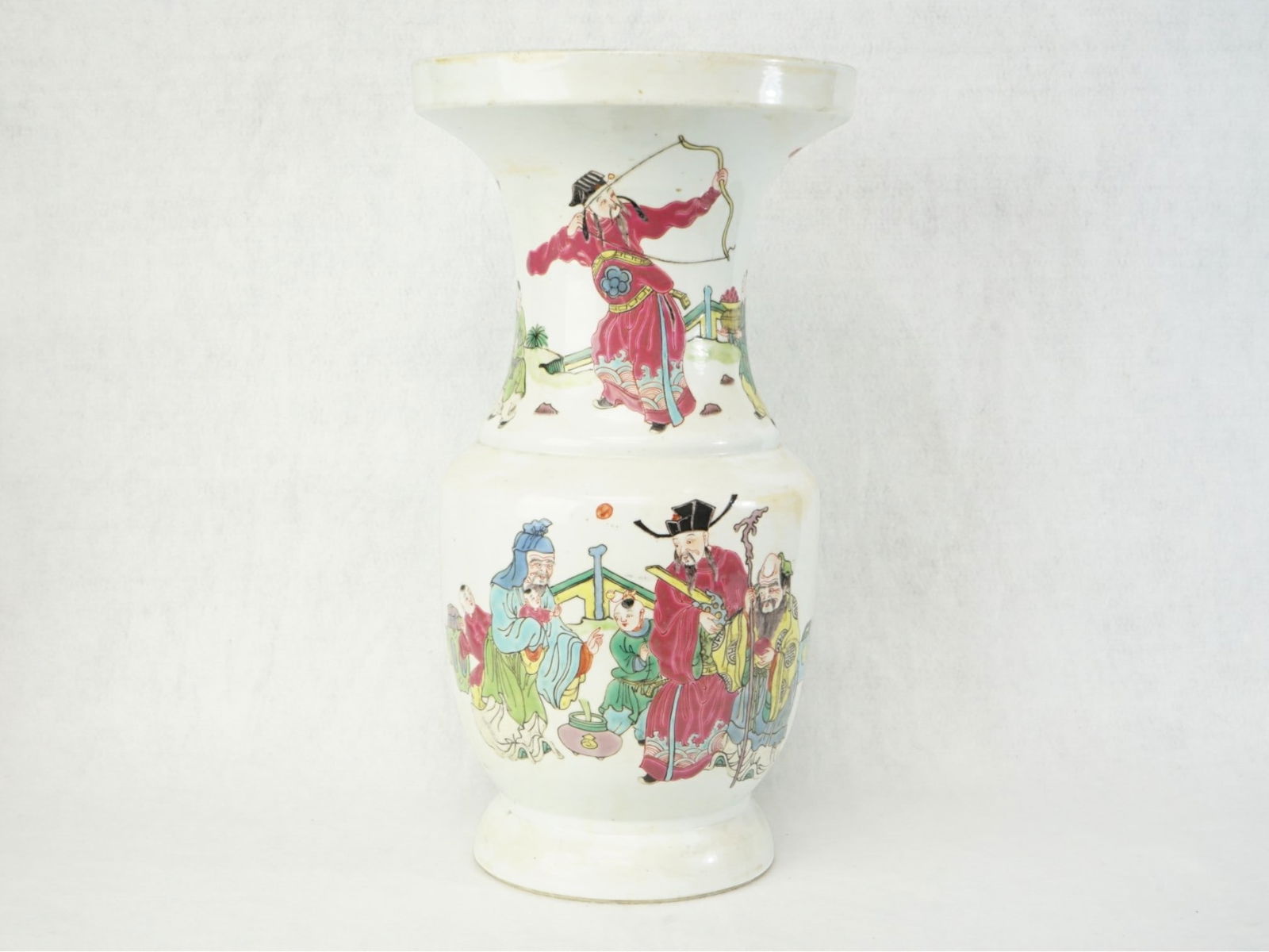 Chinese Famille Rose 'Figural' Porcelain Vase (1 of 8)